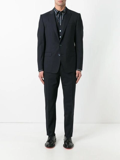 Shop Dolce & Gabbana Three-piece Suit - Blue