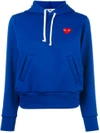 COMME DES GARÇONS PLAY COMME DES GARÇONS PLAY HEART PATCH HOODIE - BLUE,P1T17311923345