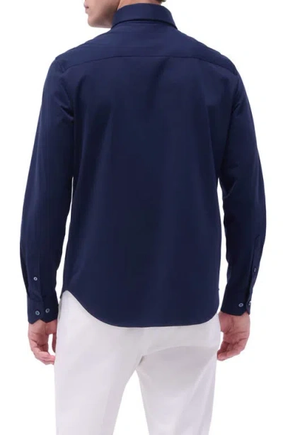 Bugatchi Devon Ooohcotton® Button-up Shirt In Navy