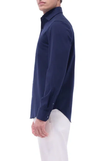Bugatchi Devon Ooohcotton® Button-up Shirt In Navy