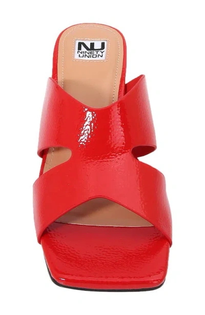 Ninety Union Skylar Block Heel Sandal In Red