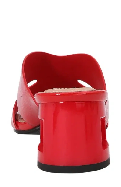 Ninety Union Skylar Block Heel Sandal In Red