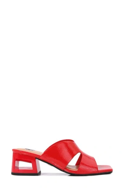 Ninety Union Skylar Block Heel Sandal In Red