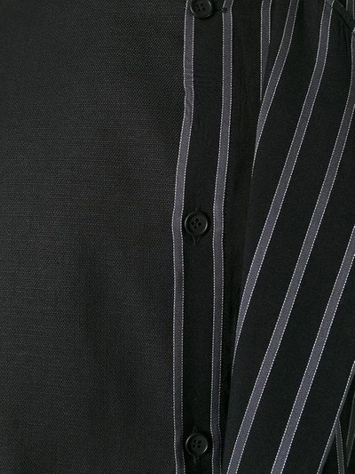 Shop Yohji Yamamoto Striped Trim Shirt In Black