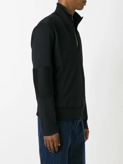 Shop Y-3 High Neck Zipped Sweatshirt - Black