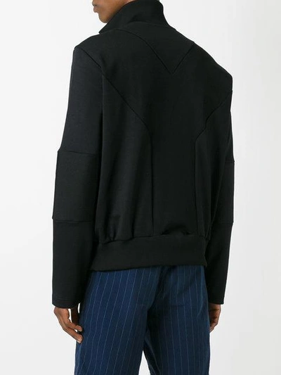 Shop Y-3 High Neck Zipped Sweatshirt - Black