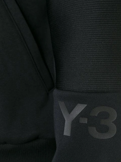 Shop Y-3 High Neck Zipped Sweatshirt - Black