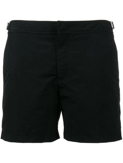 Shop Orlebar Brown Black Setter Swim Shorts