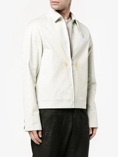 Shop Rick Owens Embroidered Brother Jacket In Neutrals