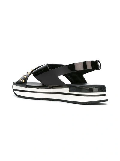 Shop Hogan Studded Crisscross Sandals