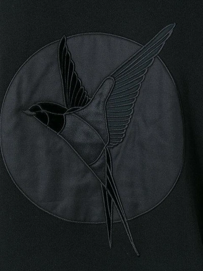 Shop Stella Mccartney Embroidered Bird Sweatshirt - Black