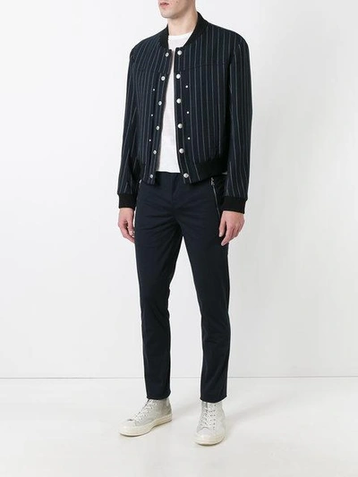 Shop Neil Barrett Cropped Trousers  - Farfetch In Blue