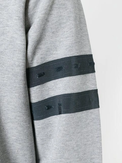 Lanvin Zip-through Hooded Cotton Sweatshirt In Grey | ModeSens
