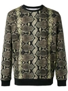 GIVENCHY snakeskin print sweatshirt,MACHINEWASH