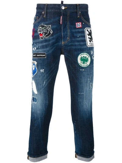 Shop Dsquared2 Embellished Jeans
