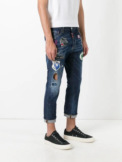 Shop Dsquared2 Embellished Jeans