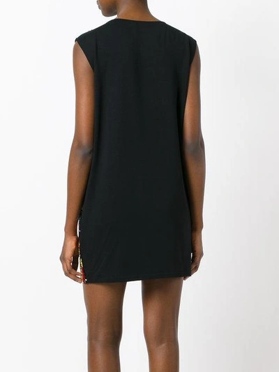 Shop Balmain Psychedelic Sequin Dress - Black
