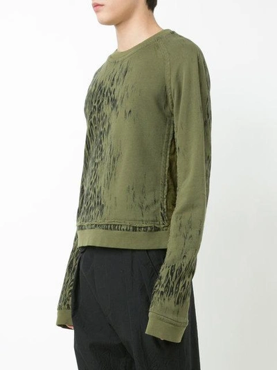 Shop Haider Ackermann Animal Print Sweatshirt In Green