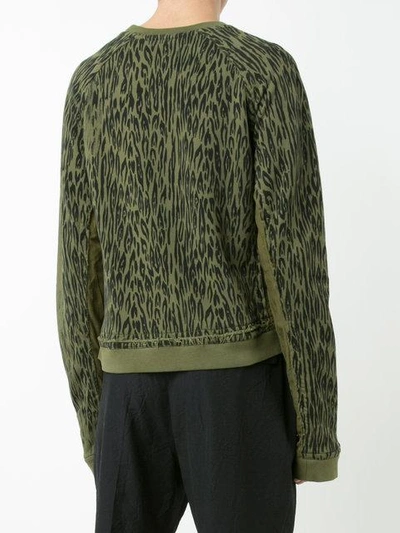 Shop Haider Ackermann Animal Print Sweatshirt In Green