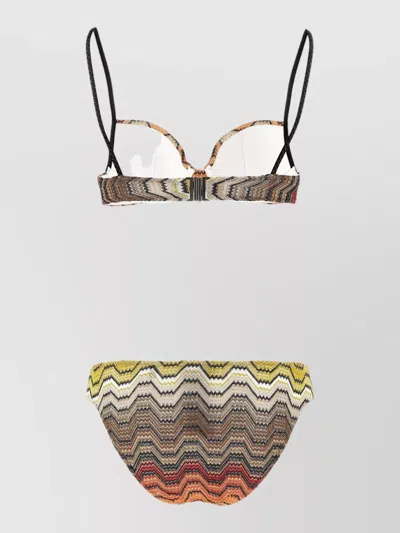 Missoni Two Piece Bikini Set Zigzag Pattern