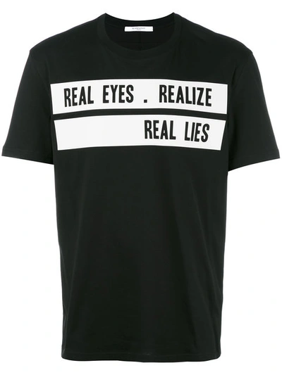 Givenchy Cuban Real Eyes Cotton Jersey T-shirt, Black