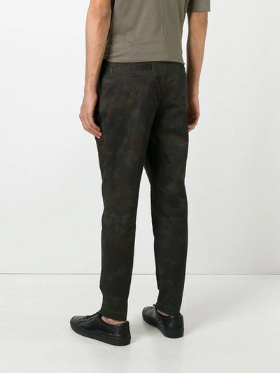 Shop Etro Pleated Chinos In Green