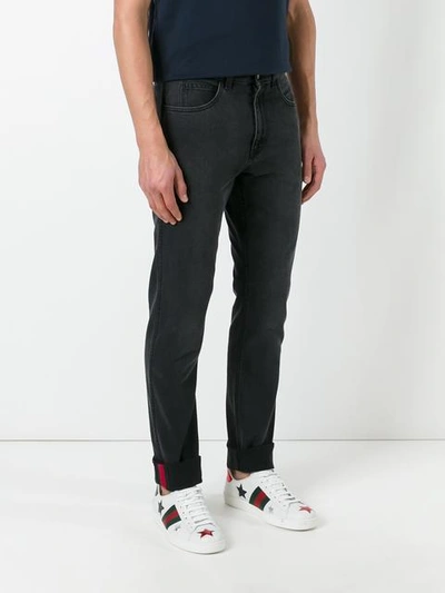 Shop Gucci Slim Fit Jeans In Grey