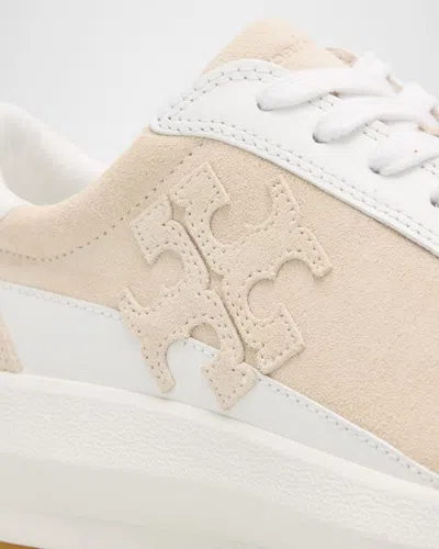 Tory Burch Leather Trainer Sneakers Low Profile Design In Animal Print