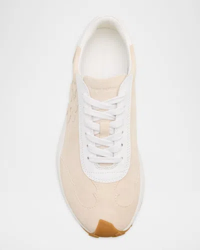 Tory Burch Leather Trainer Sneakers Low Profile Design In Animal Print