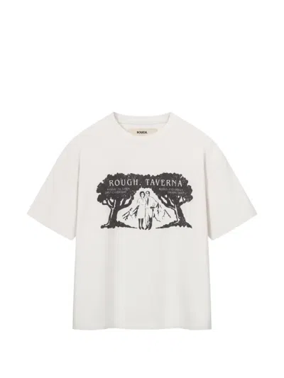 Rough Graphic-print T-shirt In White