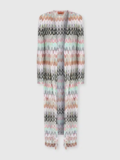 Missoni Zigzag Pattern Coat In Multi