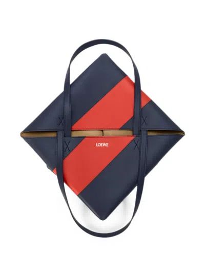 Loewe Medium Puzzle Fold Tote In Classic Leather Skin For Woman In Multi