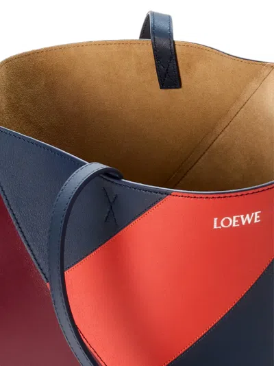 Loewe Medium Puzzle Fold Tote In Classic Leather Skin For Woman In Multi