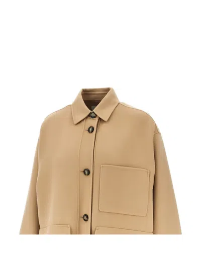 Weekend Max Mara Double Wool Jacket In Brown
