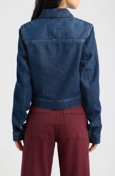 Frame The Small Denim Jacket In Blue