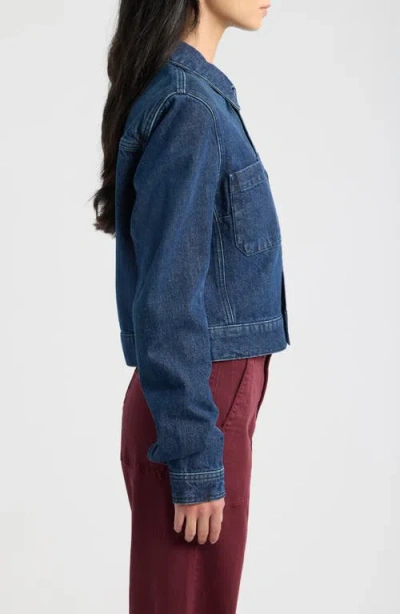 Frame The Small Denim Jacket In Blue