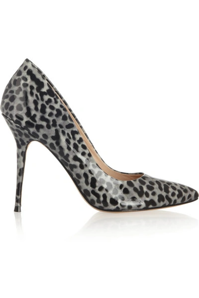Lucy Choi London Aster Leopard-print Patent-leather Pumps In Animal Print