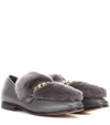 BOYY LOAFUR LEATHER AND FUR LOAFER