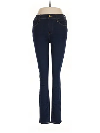 Frame Reboot Super Stretch High-rise Bootcut Jeans In Blue