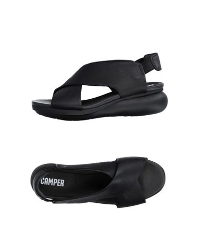 Shop Camper Woman Sandals Black Size 11 Soft Leather