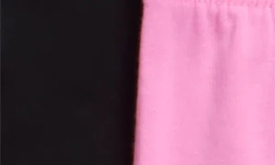 Splendid Kids' 2-pack Leggings In Black/ Pink