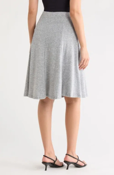 Go Couture Flared Pull-on Midi Skirt In Grey