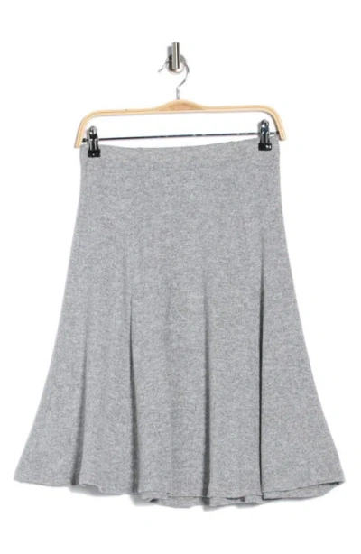 Go Couture Flared Pull-on Midi Skirt In Grey