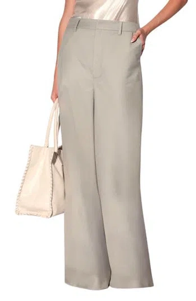 Walter Baker Casper Wide Leg Trousers In Gray