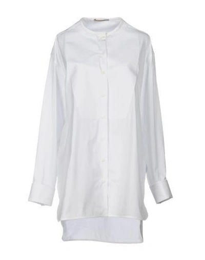 Shop Ermanno Scervino Solid Color Shirts & Blouses In White