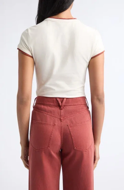 Veronica Beard Devin Short Sleeve Ringer T-shirt In Multi