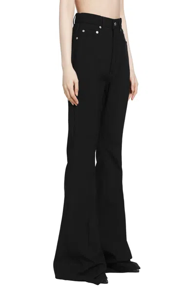 Rick Owens Tower Bolan Bootcut In Black