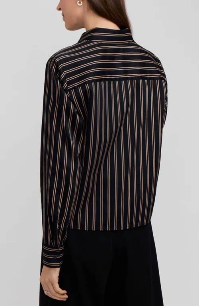 Foxcroft Jodie Stripe Cotton Button-up Shirt In Multi