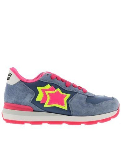 Shop Atlantic Stars Vega Sneakers In Azzurro/ Fucsia