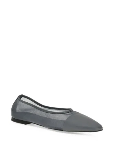 Dear Frances Gala Mesh-panel Ballet Flats In Gray